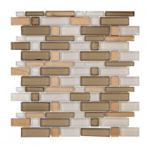 Jeffrey Court Heritage Cold Pencil 12 in. x 12 in. x 8 mm Glass Mosaic Wall Tile