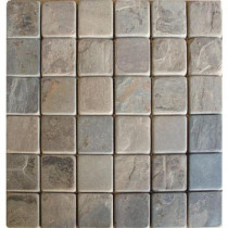 MS International Rustique Earth 12 in. x 12 in. x 10 mm Tumbled Slate Mesh-Mounted Mosaic Tile (10 sq. ft. / case)