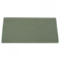 Splashback Tile Contempo Seafoam Frosted 6 in. x 3 in. Glass Tiles