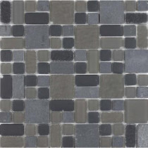 Epoch Architectural Surfaces No Ka 'Oi Haleakala-Hal420 Stone And Glass Blend Mesh Mounted Floor and Wall Tile - 3 in. x 3 in. Tile Sample
