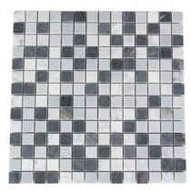 Splashback Tile Carrera and Bardiglio Blend 12 in. x 12 in. x 8 mm Marble Floor and Wall Tile