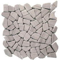 Solistone Haisa Marble Dark 12 in. x 12 in. x6.35 mm Natural Stone Irregular Mesh-Mounted Mosaic Floor & Wall Tile (10sq.ft./case)