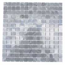 Splashback Tile Dark Bardiglio Squares 12 in. x 12 in. Marble Floor and Wall Tile-DISCONTINUED