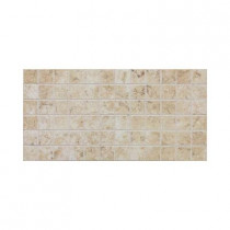 Daltile Fidenza Bianco 12 in. x 24 in. x 8 mm Porcelain Mesh-Mounted Mosaic Floor and Wall Tile (24 sq. ft. / case)