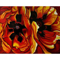 overstockArt O'Keeffe, 11 in. x 14 in. Oriental Poppies Wall Tile-DISCONTINUED