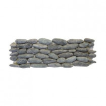 Solistone Standing Pebbles Cascade 4 in. x 12 in. x 15.875mm - 19.05 mm River Rock Mesh-Mounted Mosaic Wall Tile (6 sq. ft./case)