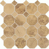 Daltile Aspen Lodge Golden Ridge 12 in. x 12 in. x 6 mm Porcelain Octagon Mosaic Floor and Wall Tile (7.74 sq. ft. / case)