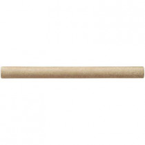 Weybridge 1/2 in. x 6 in. Cast Stone Pencil Liner Travertine Tile (18 pieces / case) - Discontinued