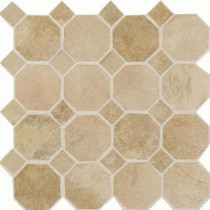 Daltile Aspen Lodge Morning Breeze 12 in.x12 in.x6mm Porcelain Octagon Mosaic Floor and WallTile(7.74 sq. ft./case)-DISCONTINUED