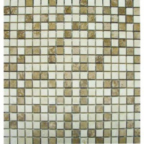 MS International Noche/Chiaro 12 in. x 12 in. x 10 mm Travertine Mesh-Mounted Mosaic Tile