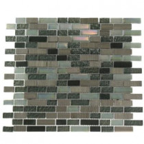 Splashback Tile Galaxy Blend Brick Pattern 12 in. x 12 in. x 8 mm Marble and Glass Mosaic Floor and Wall Tile