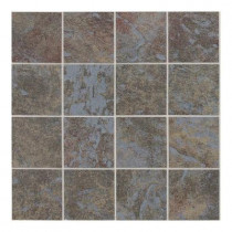 Daltile Continental Slate Tuscan Blue 12 in. x 24 in. x 6mm Porcelain Mosaic Floor and Wall Tile-DISCONTINUED