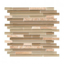 Jeffrey Court Country Winds Pencil 12 in. x 12 in. x 8 mm Glass Marble Mosaic Wall Tile
