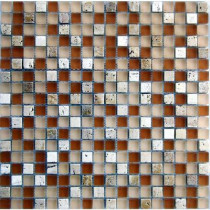 Epoch Architectural Surfaces Desertz Rangipo-1422 Stone And Glass Blend Mesh Mounted Floor and Wall Tile - 3 in. x 3 in. Tile Sample