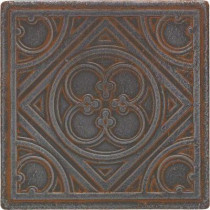 Daltile Castle Metals 4-1/4 in. x 4-1/4 in. Wrought Iron Metal Clover Insert Wall Tile