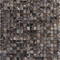 MS International Emperador Dark 12 in. x 12 in. x 10 mm Polished Marble Mesh-Mounted Mosaic Tile (10 sq. ft. / case)
