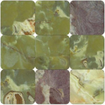 MS International Green 4 in. x 4 in. Tumbled Onyx Floor and Wall Tile (1 sq. ft. / case)