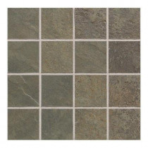 Daltile Continental Slate Brazilian Green 12 in. x 24 in. x 6mm Porcelain Mosaic Floor or Wall Tile(22 sq.ft./case)-DISCONTINUED