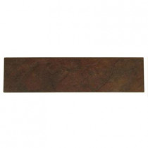 Daltile Continental Slate Indian Red 3 in. x 12 in. Porcelain Bullnose Floor and Wall Tile