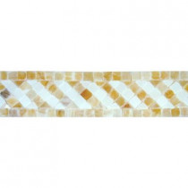 MS International Honey 2 in. x 8 in. Polished Onyx Listello Floor and Wall Tile (10 Pieces / case)