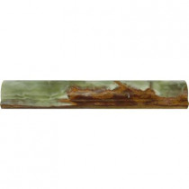 MS International Green 2 in. x 12 in. Rail Molding Polished Onyx Wall Tile (10 ln. ft. / case)