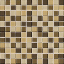 Daltile Isis Cream Blend 12 in. x 12 in. x 3 mm Glass Mesh-Mounted Mosaic Wall Tile