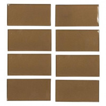 Jeffrey Court Lava Cake Cold Spray 3 in. x 6 in. Glass Wall Tile (1 pk / 8 pcs-1 sq. ft.)