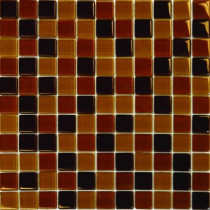 MS International Brown Blend 12 in. x 12 in. x 8 mm Glass Mesh-Mounted Mosaic Tile