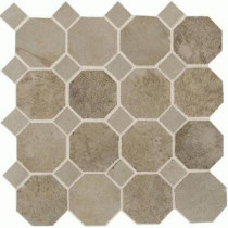 Daltile Aspen Lodge Shadow Pine 12 x 12 x 6mm Porcelain Octagon Mosaic Floor and Wall Tile (7.74 sq. ft. / case)-DISCONTINUED