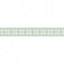 Mosaic Loft Bloom Spring Border 117.5 in. x 4 in. Glass Wall and Light Residential Floor Mosaic Tile