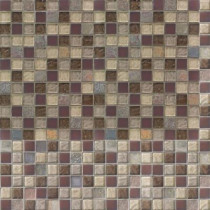 Jeffrey Court Cabernet 12 in. x 12 in. x 8 mm Glass Slate Mosaic Wall Tile