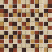 Daltile Isis Amber Blend 12 in. x 12 in. x 3 mm Glass Mesh-Mounted Mosaic Wall Tile