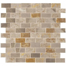 MARAZZI Jade Taupe 13 in. x 13 in. x 8-1/2 mm Glazed Porcelain Floor and Wall Mosaic Tile