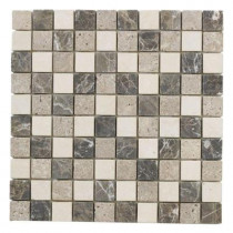 Jeffrey Court Emperador Mix 12 in. x 12 in. x 8 mm Marble Mosaic Floor/Wall Tile