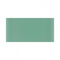 Daltile Glass Reflections 3 in. x 6 in. Serene Green Glass Wall Tile (4 sq. ft. / case)-DISCONTINUED