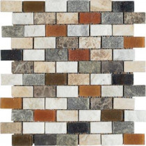 U.S. Ceramic Tile Maximo Stone 12 in. x 12 in. Multicolor Natural Stone Mosaic Tile-DISCONTINUED