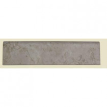 Daltile Brancacci Aria Ivory 3 in. x 12 in. Ceramic Bullnose Floor or Wall Trim Tile