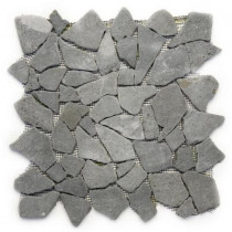 Solistone Indonesian Java Black 12 in. x 12 in. x 6.35 mm Natural Stone Pebble Mesh-Mounted Mosaic Tile (10 sq. ft. / case)