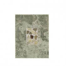 Daltile Castle De Verre Gray Stone 10 in. x 13 in. Porcelain Decorative Floor and Wall Tile-DISCONTINUED