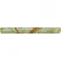 MS International Green 1 in. x 12 in. Dome Molding Polished Onyx Wall Tile (10 ln. ft. / case)