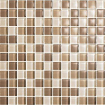EPOCH Color Blends Arena-1605 Gloss Mosaic Glass Mesh Mounted Tile - 4 in. x 4 in. Tile Sample-DISCONTINUED