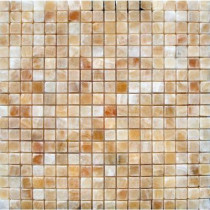 MS International Honey 12 in. x 12 in. x 10 mm Polished Onyx Mesh-Mounted Mosaic Tile (10 sq. ft. / case)