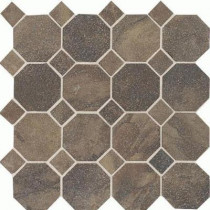 Daltile Aspen Lodge Midnight Blaze 12 in. x 12 in. x 6 mm Porcelain Octagon Mosaic Floor and Wall Tile (7.74 sq. ft. / case)
