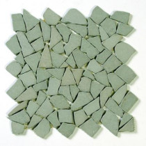 Solistone Sandstone Irregular Mosaic Avocado 12 In. x 12 In. Sandstone Floor & Wall Tile-DISCONTINUED