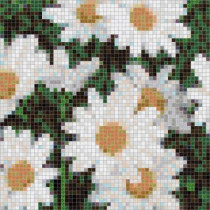 Mosaic Loft Daisy Pendant 24 in. x 24 in. Glass Wall Light Residential Floor Mosaic Tile (4 Indv Sections Case)