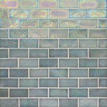 Studio E Edgewater Abalone 1 in. x 2 in. 10-5/8 in. x 10-5/8 in. Glass Floor & Wall Mosaic Tile-DISCONTINUED