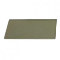 Splashback Tile Contempo Cream Frosted Glass Tile - 3 in. x 6 in. Tile Sample-DISCONTINUED