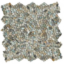 Solistone Micro Pebble Cayman Blue 12 in. x 12 in. x 6.35 mm Mesh-Mounted Mosaic Floor and Wall Tile (10 sq. ft. / case)