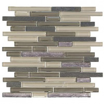 Jeffrey Court Silver Lace Ocean 11.875 in. x 13 in. x 8 mm Glass and Quartz Mosaic Wall Tile