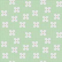 Mosaic Loft Bloom Spring Motif 24 in. x 24 in. Glass Wall and Light Residential Floor Mosaic Tile